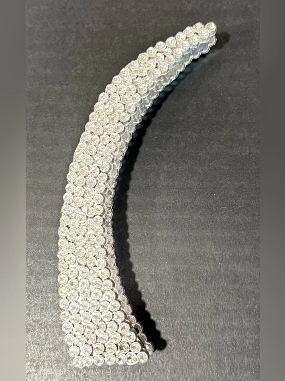 Vintage 80’s Rhinestone Bling Banana Clip Hair Accessory